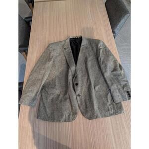 Vtg Circle S Western Blazer Jacket Rockabilly Black / Grey Teed 52R